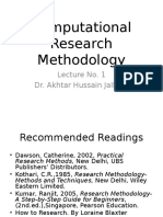 Research Methodology Lecture1