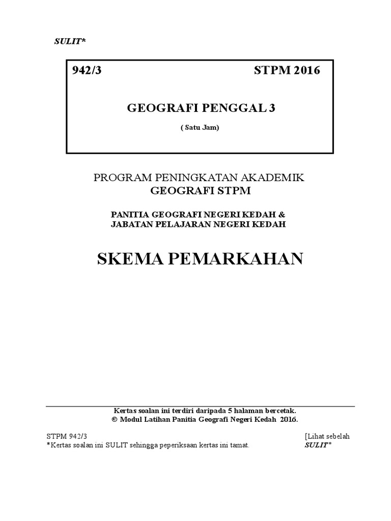 Skema 942 P3 Stpm Kedah 2016 Pdf