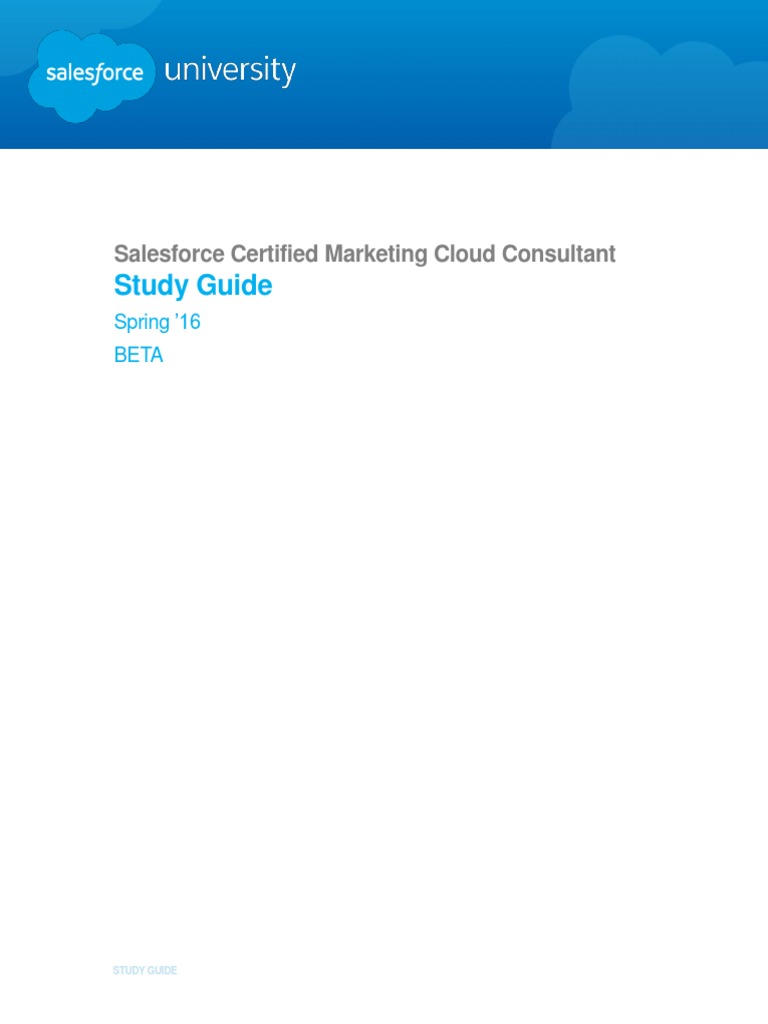 Salesforce Marketing Cloud Consultant Guide | PDF | Salesforce.Com ...