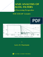 Design and Analysis of Analog Filters PDF