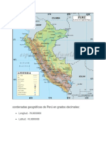 Oordenadas Geográficas de Perú