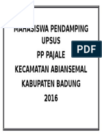 MAHASISWA PENDAMPING UPSUS