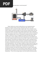 How Energy From Steam Turbine is Conver Into Power