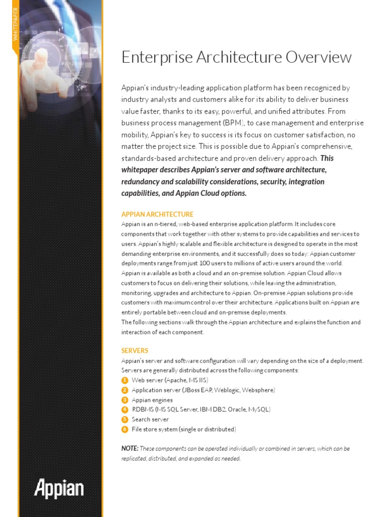 Appian Enterprise Architecture Overview | PDF | Application Server ...