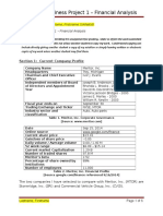 Applied Business Project 1 - Financial Analysis: Section 1: Current Company Profile