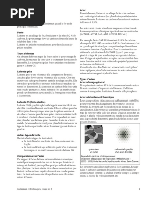Cours No 8 Matériaux Et Techniquespdf Acero Inoxidable - 