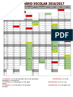 Calendário Escolar Ano Letivo 2016-2017