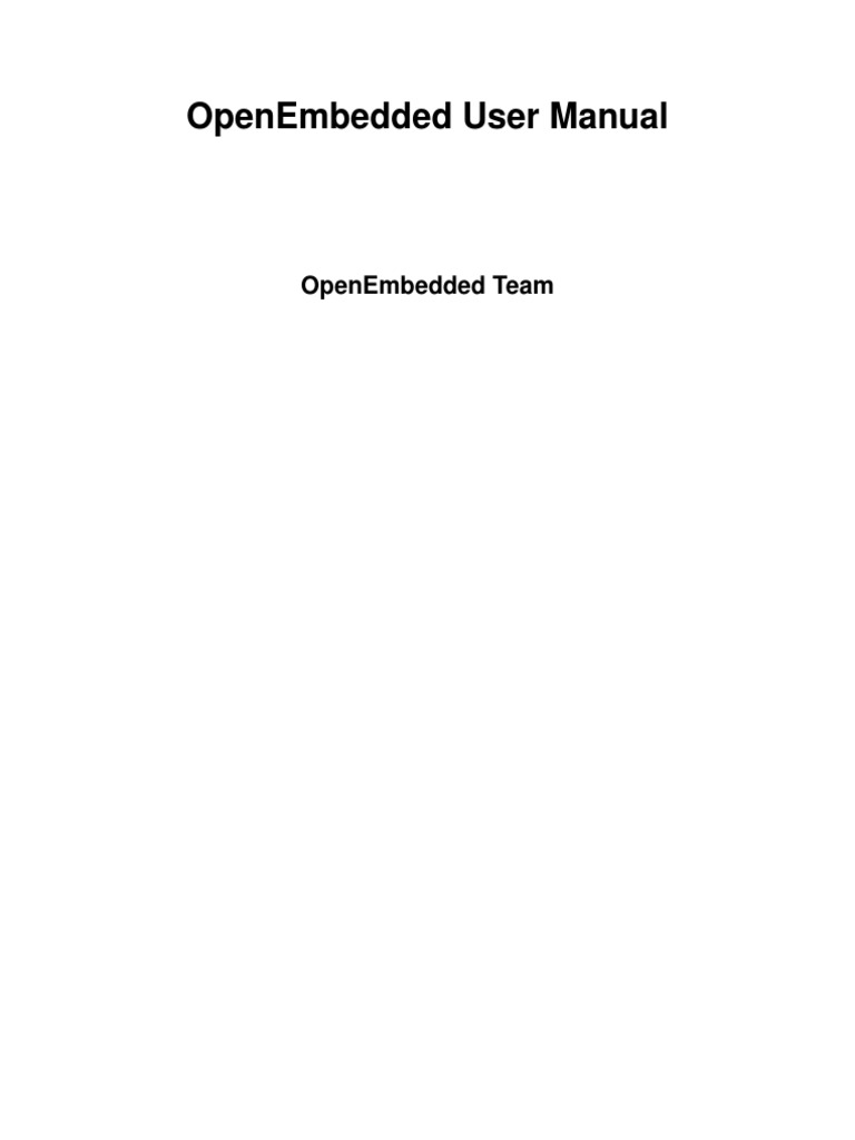 OpenEmbedded Bitbake Manual | PDF | Games & Activities