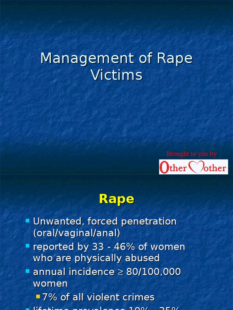Management of Rape Victims | PDF | Rape | Sexual Intercourse