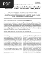 Toxicidade Do Resíduo Areia de Fundição Utilizando o Teste Com a Bactéria Luminescente Vibrio Fischeri