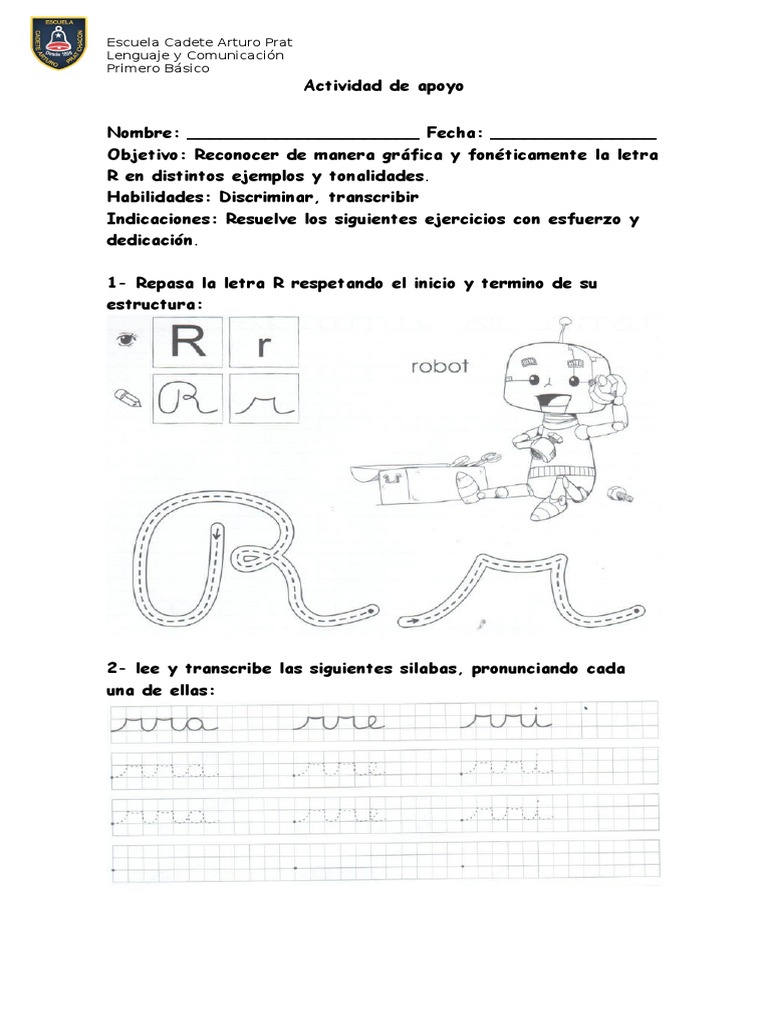 Actividades Letra R 2 | PDF
