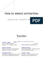 How To Detect Similarities: Check Into "Turnitin" Website