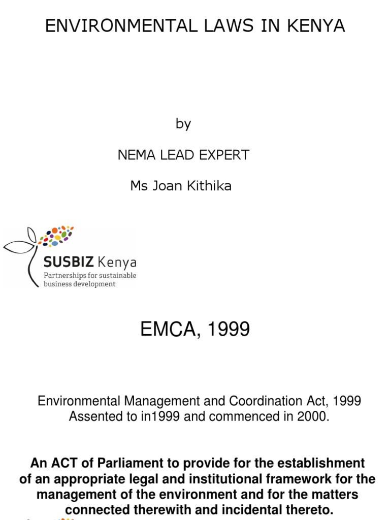 Overview of EMCA 1999 in Kenya | PDF | Environmental Impact Assessment ...