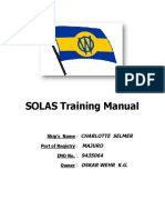 SOLAS Training Manual: Charlotte Selmer Majuro 9435064 Oskar Wehr K.G