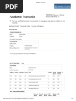 Academic Transcript