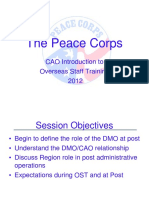 Peace Corps OST CORE REGION ORGANIZATIONAL Cao Intro To Ost 2012