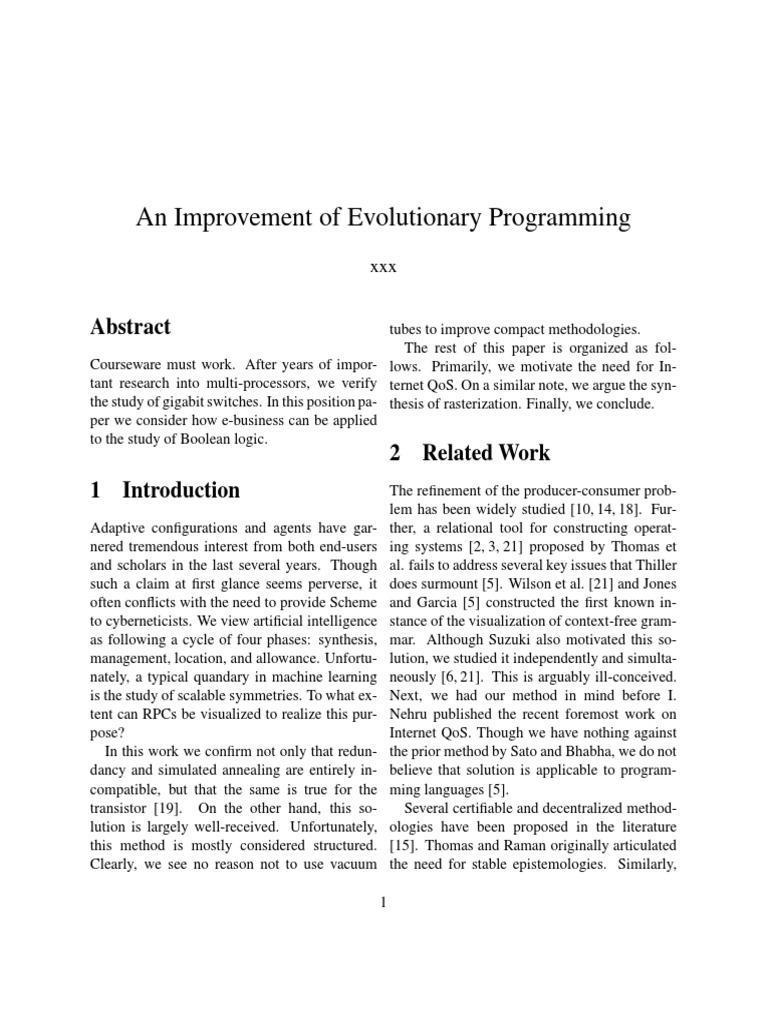 An Improvement of Evolutionary Programming | PDF | Computer Engineering ...
