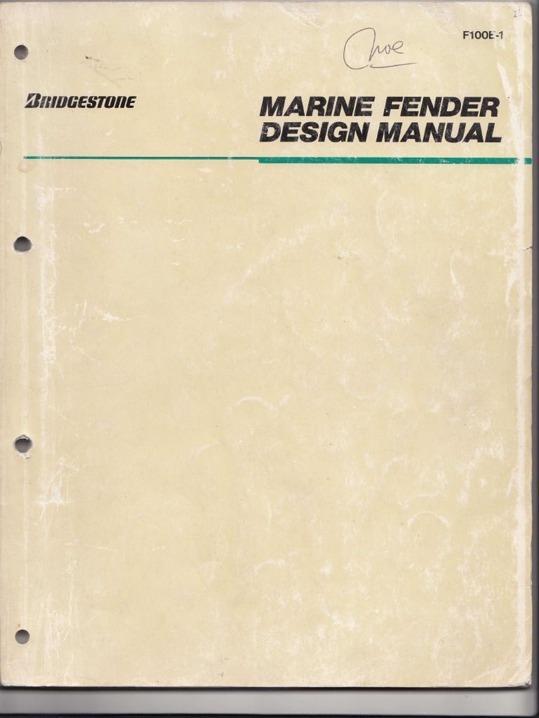 Marine Fender Design Manual PDF | PDF