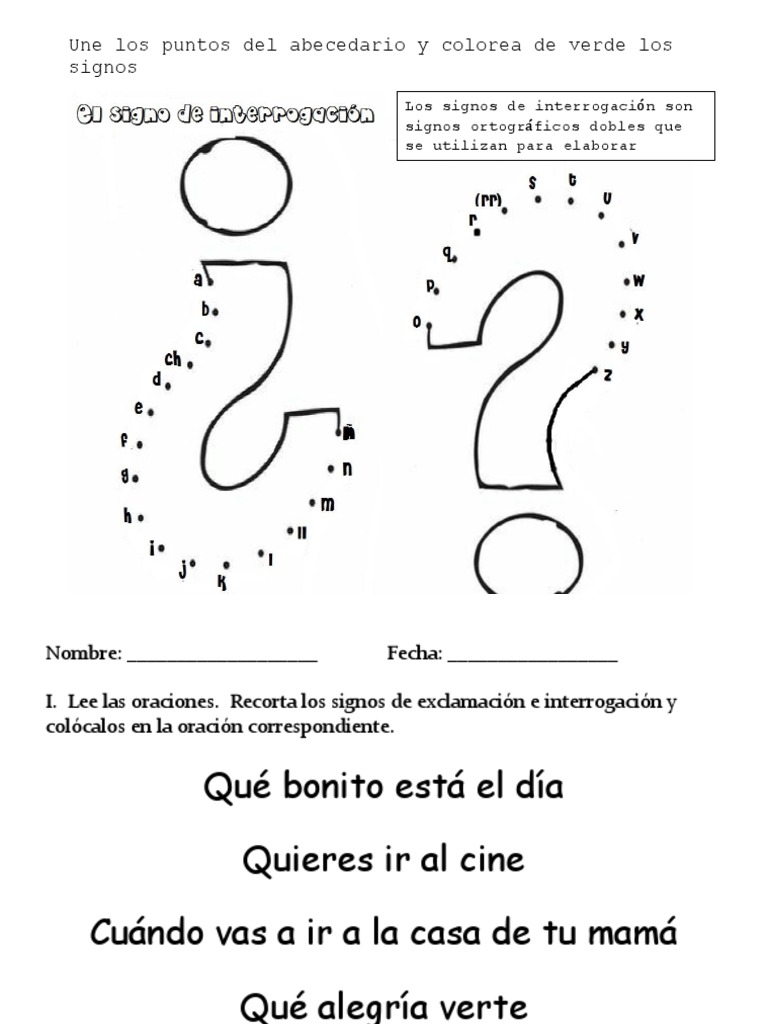 Signos De Interrogacion Y Admiracion