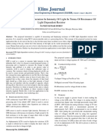 Instrument To Measure Variation in Intensity of Light in Terms of Resistance of Light Dependent Resistor