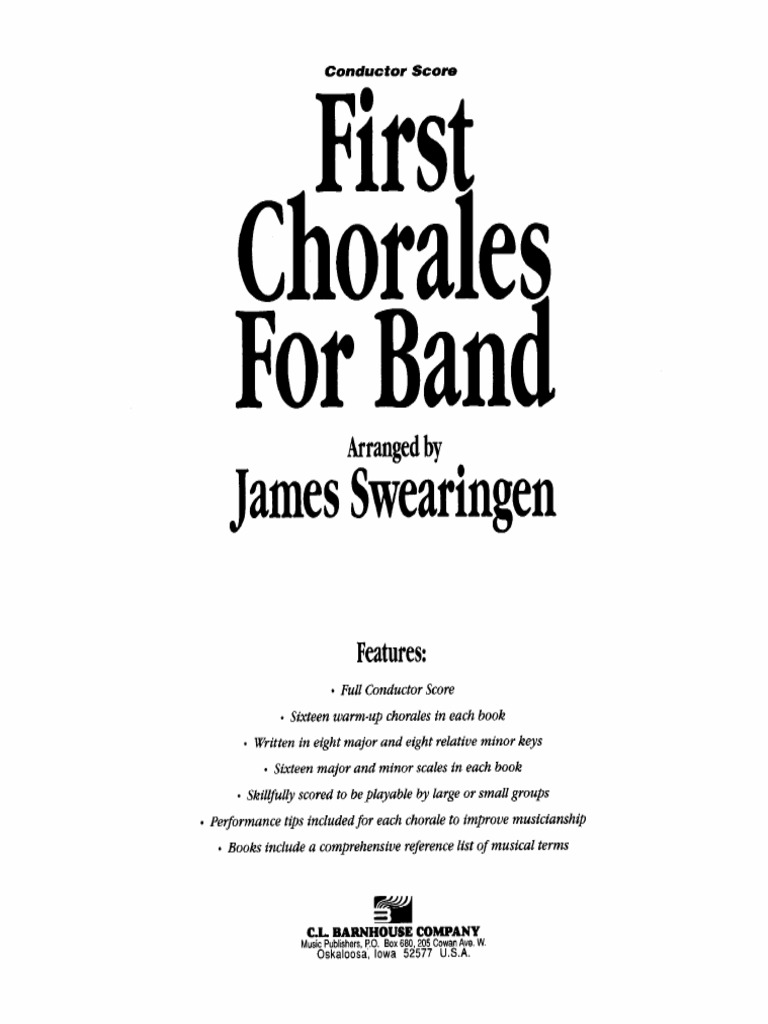 First Chorales For Band Pdf Pdf