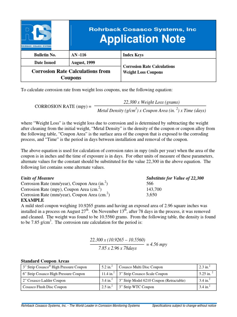 Cálculo Mpy | PDF | Corrosion | Steel