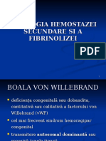 PATOLOGIA HEMOSTAZEI SECUNDARE SI FIBRINOLIZEI CARMEN.ppt