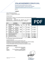 Señores Gobierno Regional de Arequipa: Item Descripcion Cantidad Costo Unitario Sub Total