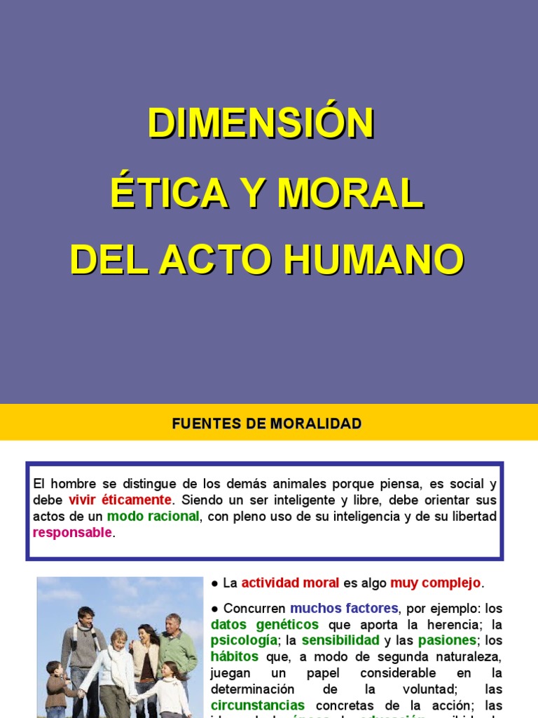 Moral 5 Dimension Etica y Moral Del Acto Humano Moralidad Ignorancia