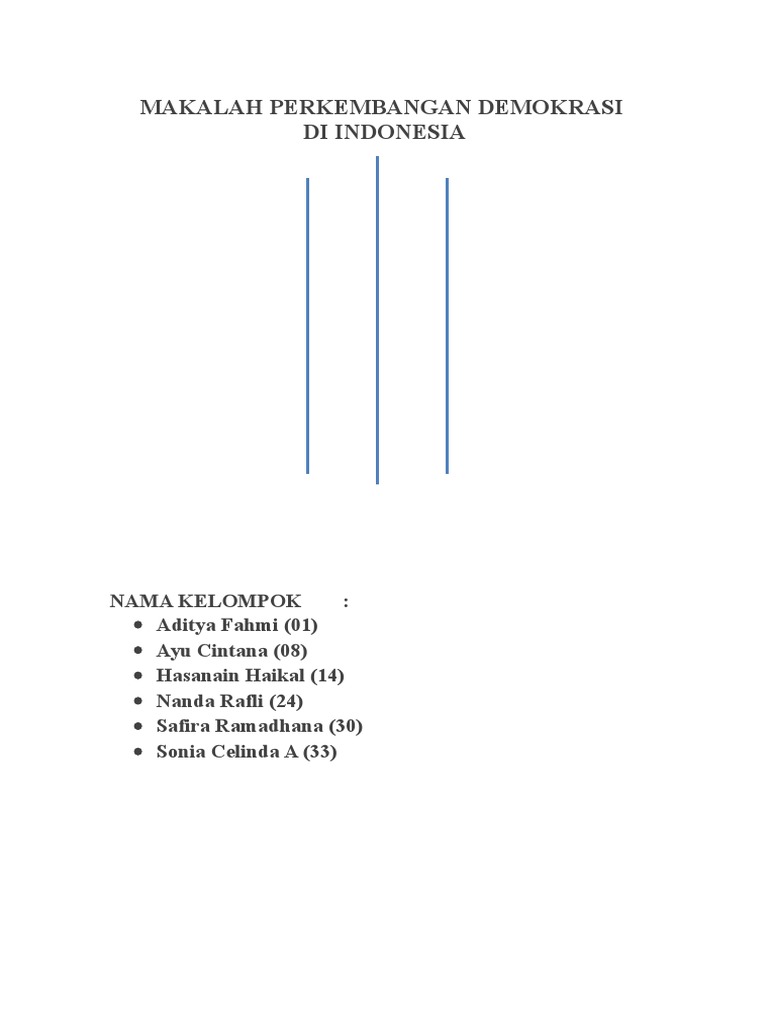 Makalah Perkembangan Demokrasi Di Indonesia