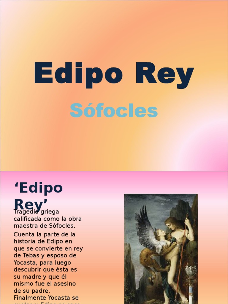 Edipo Rey: Tragedia de Sófocles | PDF