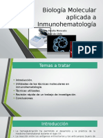 Myslide - Es Biologia Molecular Aplicada A Inmunohematologia