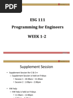 ESG 111 Programming For Engineers