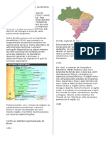 O Processo de Divisão Regional Do Território Brasileiro