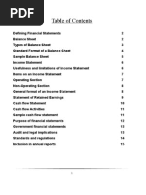 Financial Statements