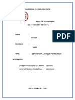 Densidad en Líquidos No Miscibles Fisica