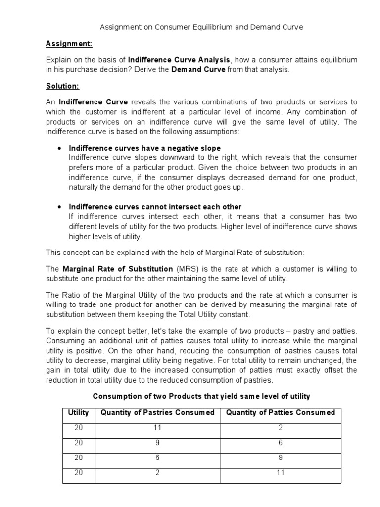 Indifference Curve and Demand Curve Analysis | PDF | Demand | Utility
