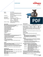 Volute Casing Pump Technical Data Sheet