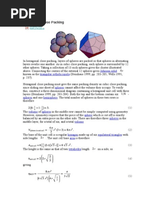 Hexagonal Close Packing