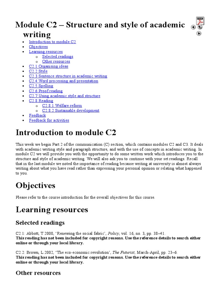 Academic writing structure and style image