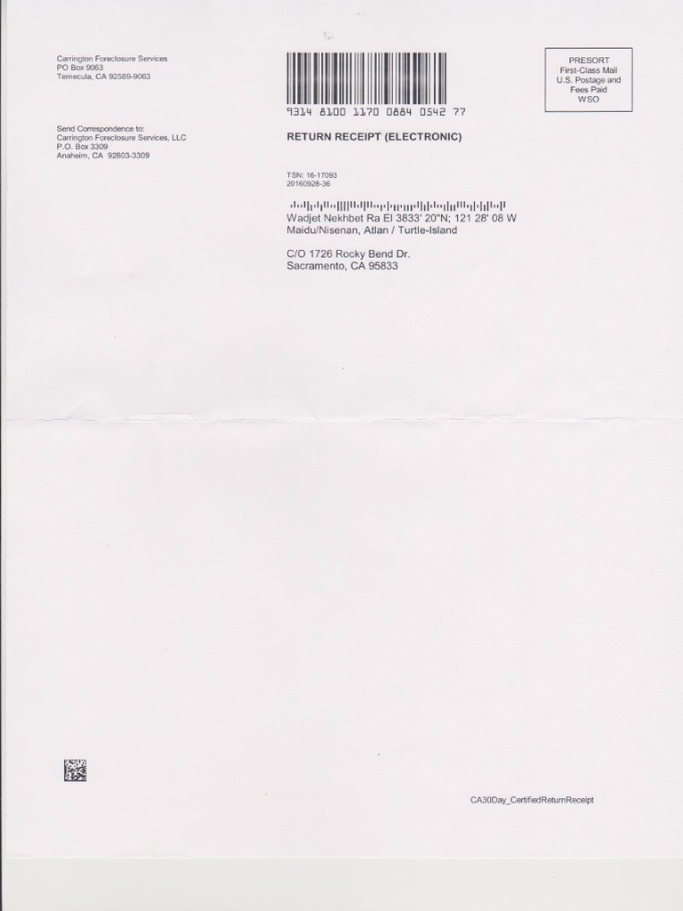 Duplicate Notice of Default From Carrington Mortgage PDF