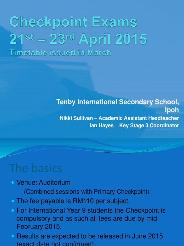 Checkpoint Exams Secondary | PDF | Secondary School | Test (Assessment)