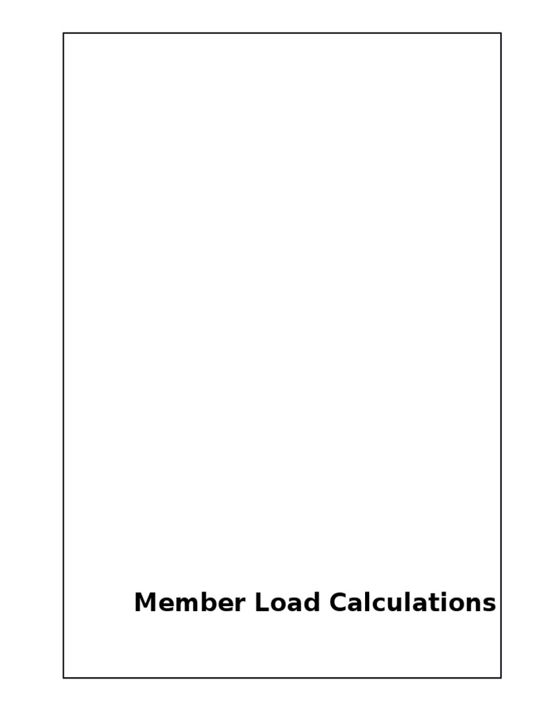 Member Load Calculations | PDF