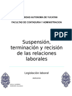 UIIIADA1 - Suspensión - Rescisión y Terminación de Las Relaciones de Trabajo