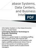 Database Systems, Data Centers, and Business Intelligence