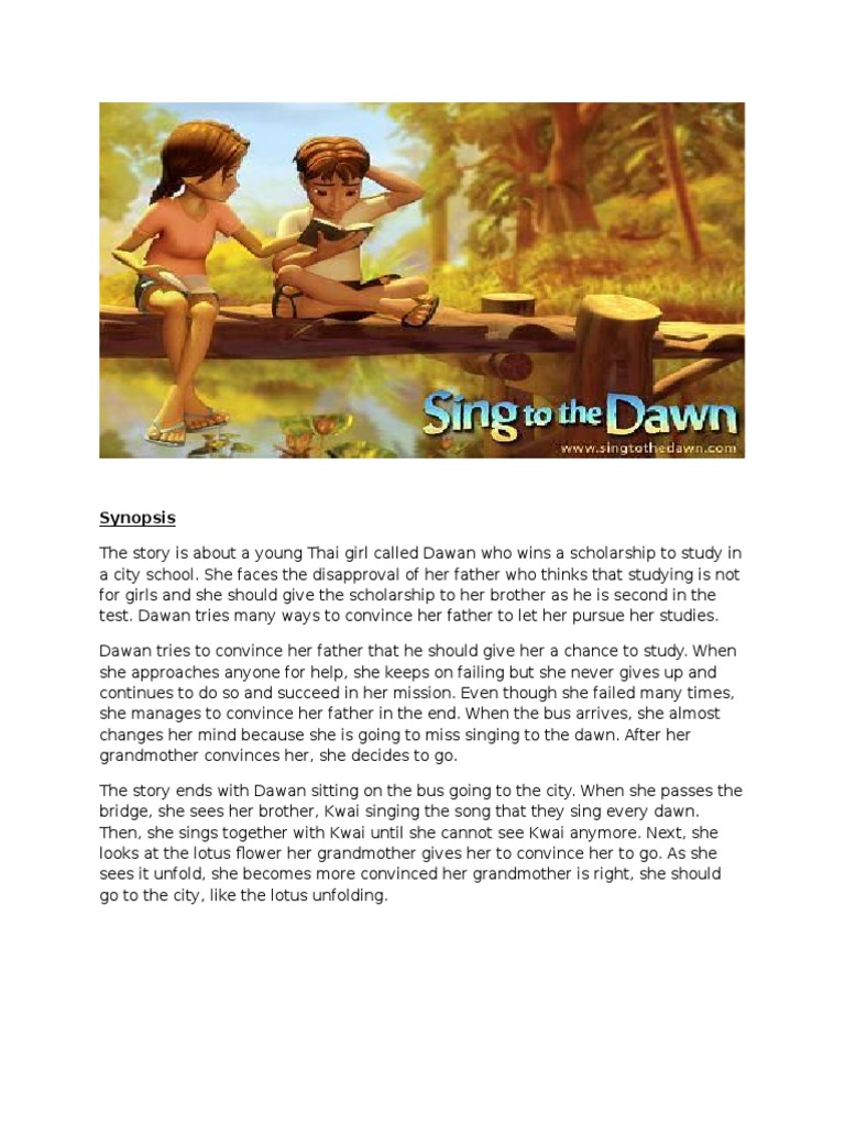 Sing to the dawn essay questions 03 picture