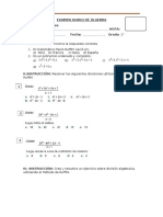 Examen Diario de Álgebra-ruffini