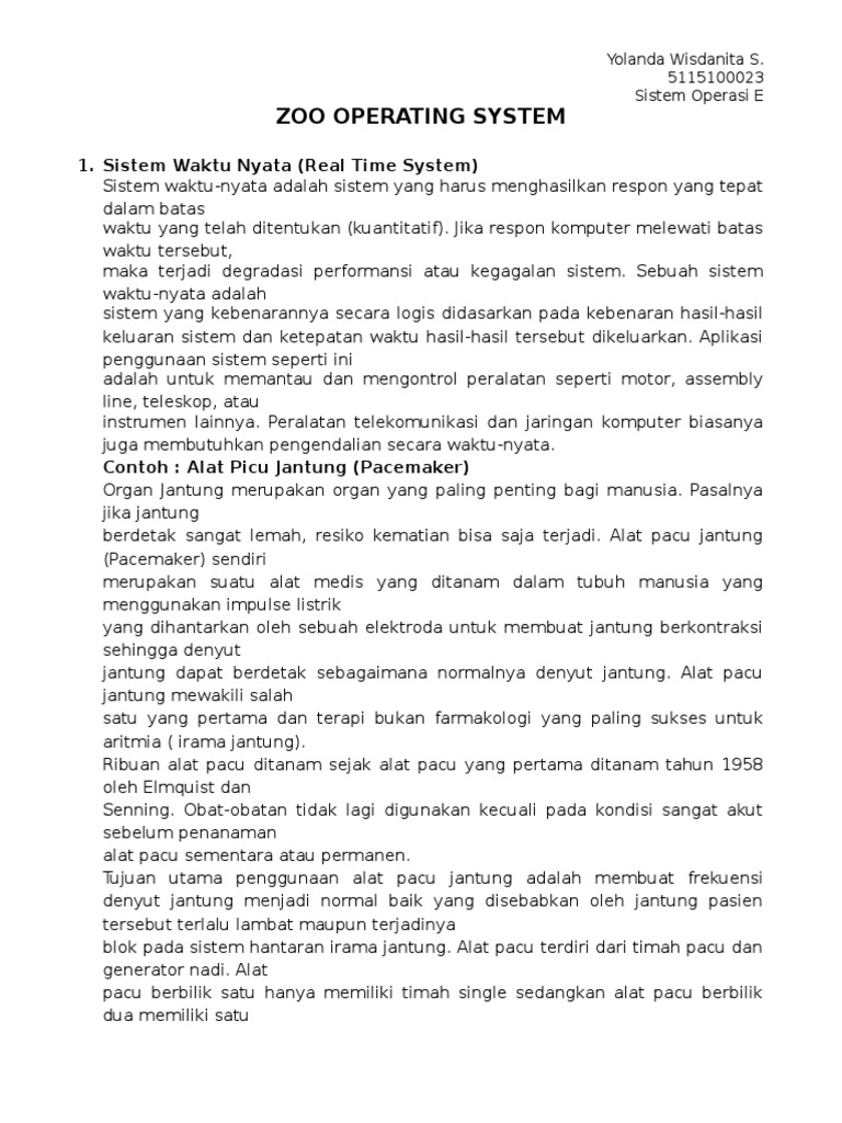 Zoo Operating System | PDF