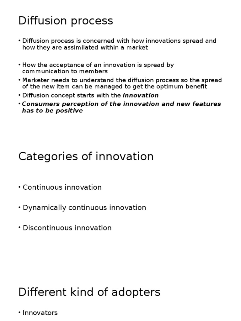 Understanding Innovation Diffusion | PDF