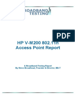 HP v-M200 802.11n Access Point Report